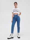Jeans im Mom-Fit mit Cut-outs an der Hüfte - Blau - CROPP - small2