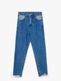 Jeans im Mom-Fit mit Cut-outs an der Hüfte - Blau - CROPP - small4
