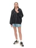 Czarna rozpinana bluza z aplikacjami - czarny - CROPP - small1