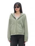 Rozpinana bluza oversize z kapturem - zielony - CROPP - small1