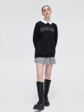 Bluza z ozdobnym kołnierzykiem - czarny - CROPP - small3