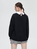 Bluza z ozdobnym kołnierzykiem - czarny - CROPP - small4