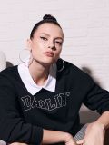 Bluza z ozdobnym kołnierzykiem - czarny - CROPP - small1