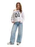 Jasnoszara bluza z czarnym napisem - jasny szary - CROPP - small3
