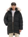 Pardesiu matlasat cu glugă - negru - CROPP - small3