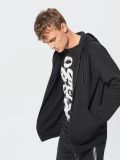 aufknöpfbares Kapuzenshirt - Schwarz - CROPP - small1