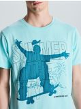 Koszulka Summer in the city - niebieski - CROPP - small2