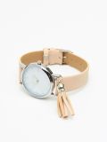 Zegarek z zawieszką - kremowy - CROPP - small1