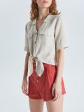 Szorty High Waist z guzikami - pomarańczowy - CROPP - small5