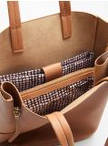 Torba shopper z kieszenią na laptop - beżowy - CROPP - small4