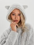 Fluffy pyjama set with warm hoodie - Grau - CROPP - small3