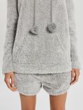 Fluffy pyjama set with warm hoodie - Grau - CROPP - small4