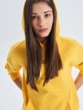 Bluza hoodie z kapturem - żółty - CROPP - small1