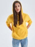 Bluza hoodie z kapturem - żółty - CROPP - small3