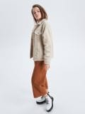 Faux shearling jacket - Beige - CROPP - small2