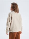 Faux shearling jacket - Beige - CROPP - small4
