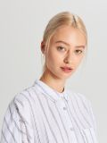 Lniana koszula oversize - granatowy - CROPP - small4