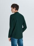 Cămașă uni cu guler rusesc - verde-închis - CROPP - small4