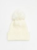 Czapka z pomponem - kremowy - CROPP - small1