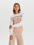 Kolorowy sweter - kremowy - CROPP - small1