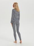 Dwuczęściowa piżama w paski - czarny - CROPP - small5