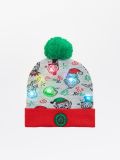 Świecąca czapka z diodami led - szary - CROPP - small1