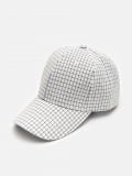 Czapka z daszkiem w kratę - biały - CROPP - small1