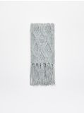Szalik z wełną - jasny szary - CROPP - small1