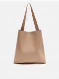 Torba typu shopper z dodatkowym paskiem - beżowy - CROPP - small2