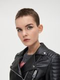 Bunda křivák s páskem - černý - CROPP - small4