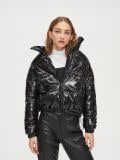Fényes, pehelybélésű dzseki - fekete - CROPP - small4