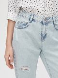 Blugi boyfriend cu ștersături - albastru-pal - CROPP - small3