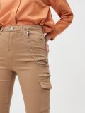 Blugi cu talie înaltă cu lanț - bej - CROPP - small3