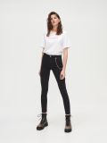 Džíny high waist s řetízkem - černý - CROPP - small1