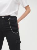 Džíny high waist s řetízkem - černý - CROPP - small3