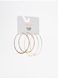 Set de 2 perechi de cercei rotunzi mari - auriu - CROPP - small2