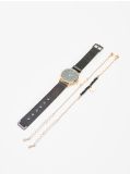 Zestaw zegarek z bransoletkami - czarny - CROPP - small1