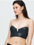 Купальний топ без бретельок - чорний - CROPP - small2