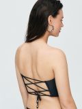 Купальний топ без бретельок - чорний - CROPP - small3