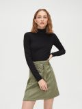 Гладкий джемпер із коміром-гольф - чорний - CROPP - small3