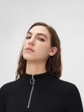 Pulover cu fermoar - negru - CROPP - small1