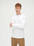 Koszulka z długim rękawem basic - biały - CROPP - small1