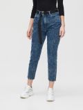 Mom jeans z paskiem - niebieski - CROPP - small3