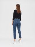Mom jeans z paskiem - niebieski - CROPP - small5