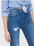 Jeansy skinny ze średnim stanem - niebieski - CROPP - small3