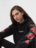 Bluza z nadrukiem róży - czarny - CROPP - small1