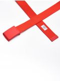 Parciany pasek z metalową klamrą - czerwony - CROPP - small2