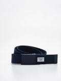 Parciany pasek z metalową klamrą - granatowy - CROPP - small1