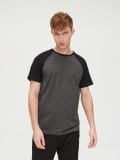 Tricou baseball basic - gri-închis - CROPP - small2