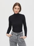 Блузка з низьким коміром-стійкою - чорний - CROPP - small1